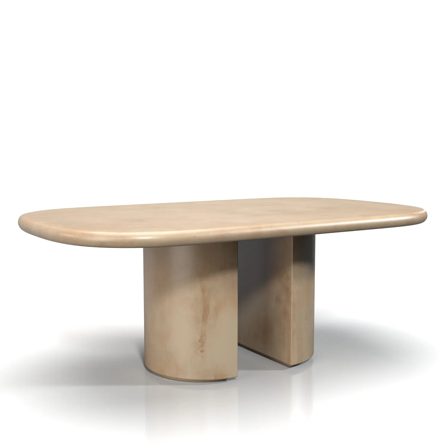 Knife Edge Dining Table PBR 3D Model_01